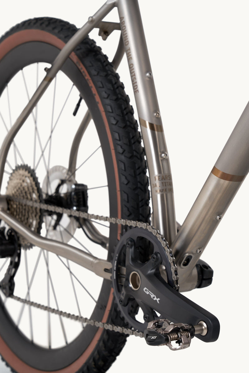 Around The Outside Flat Handlebar - Titanium Expedition Gravel Bike